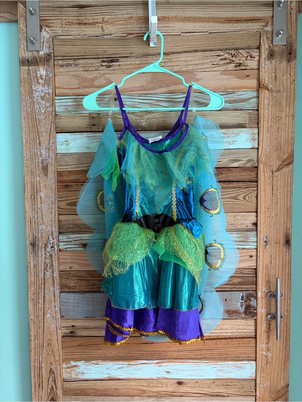 Rubie’s Peacock Costume Girls Medium 8-10 Blue Green Purple Halloween